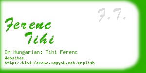 ferenc tihi business card